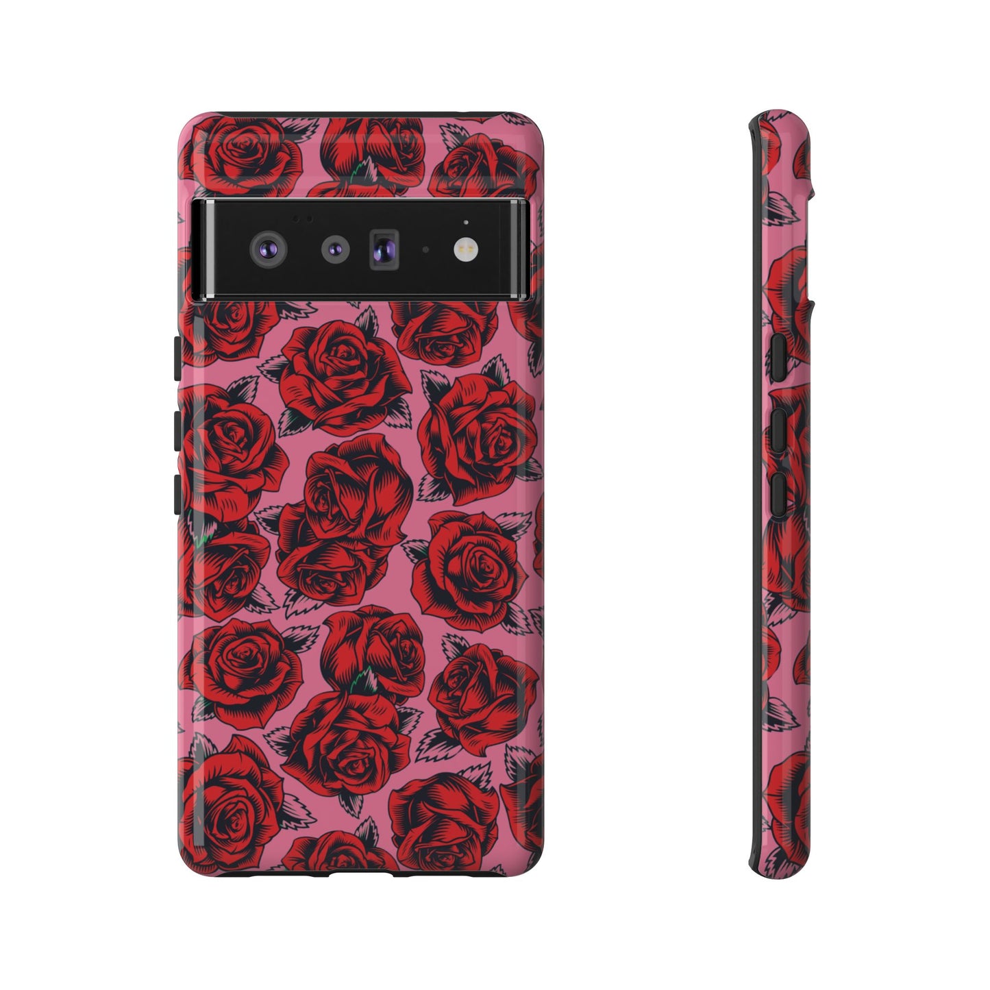 Love Story | Red & Pink Pop Art Rose Floral Case