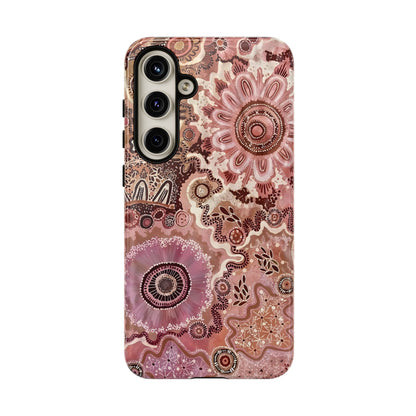 Estuche Galaxy con diseño floral ecléctico y artístico