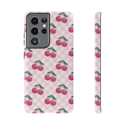 Cherry Check | Pink Y2K Vibe Case