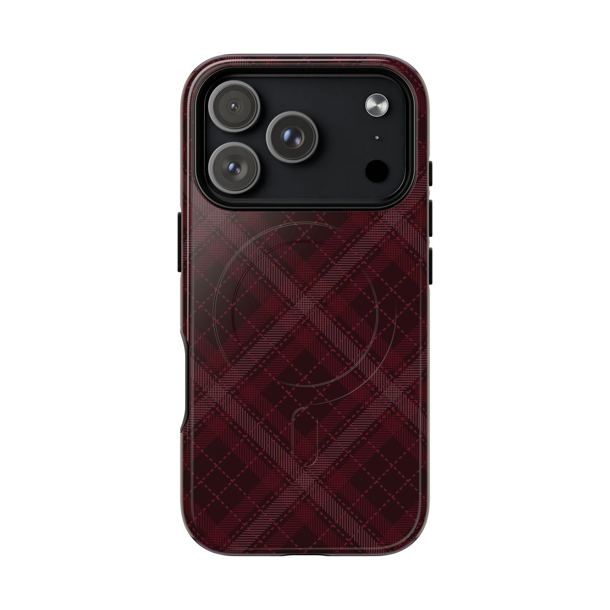 Trendsetter | Burgundy Plaid MagSafe Case