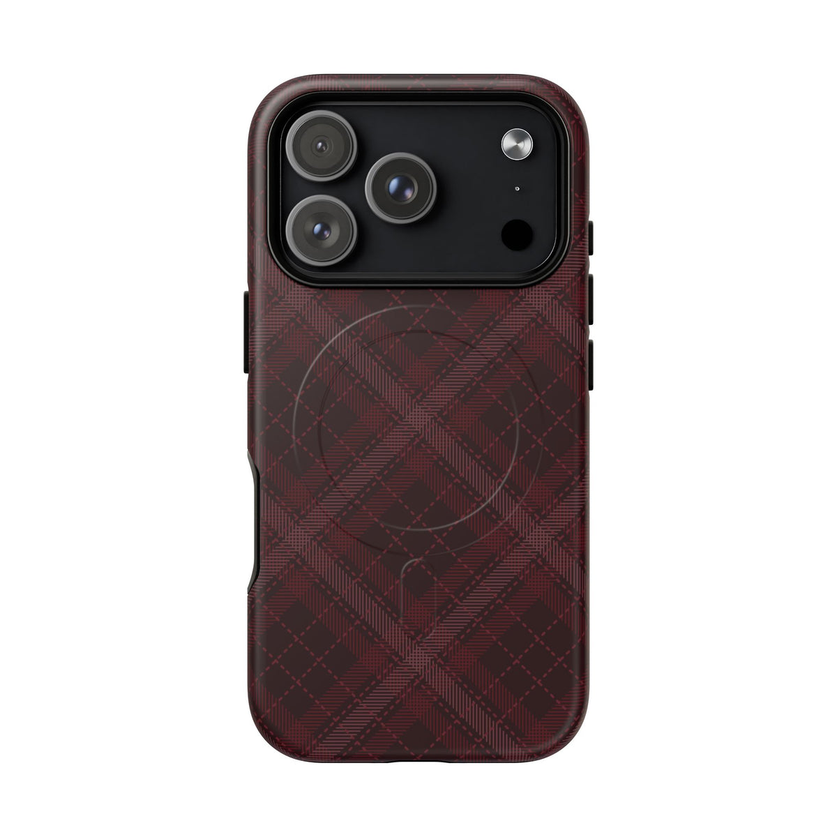 Trendsetter | Burgundy Plaid MagSafe Case