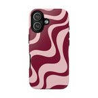 Burgundy Waves | iPhone Case