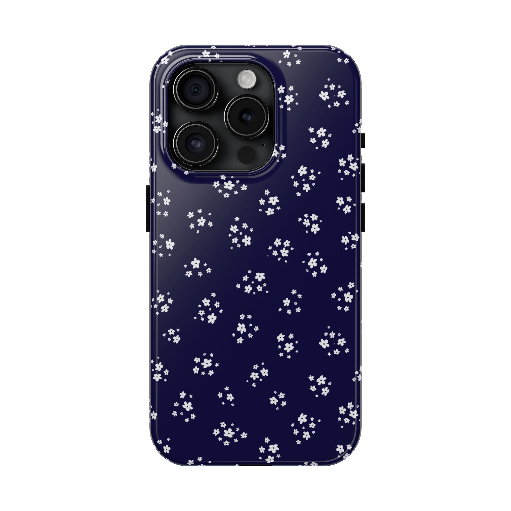 Navy Blooms Floral iPhone Case