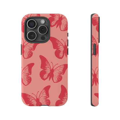 Social Butterfly | Peachy-Pink Butterfly Case