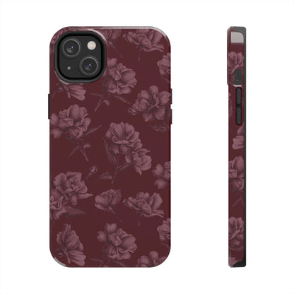 Femme Fatale | Coque iPhone à motif floral foncé