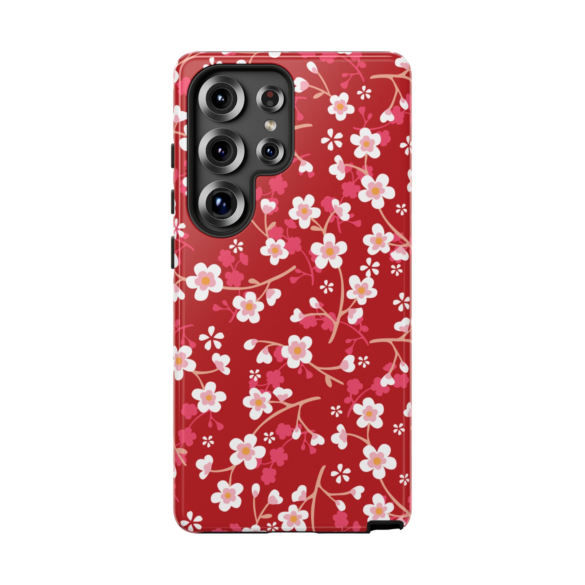 Cherry Bloom | Red Floral Galaxy Case