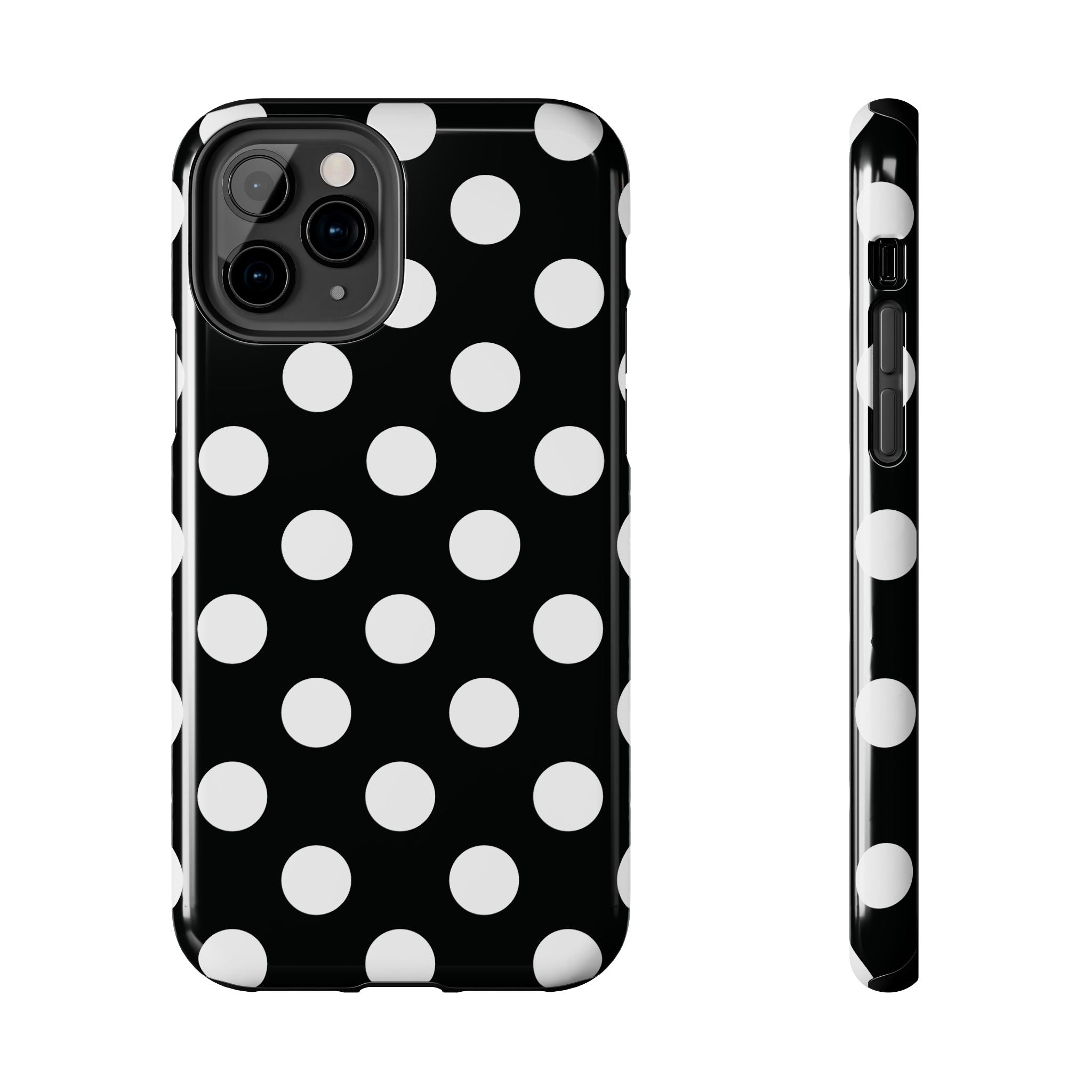 Polka Dots Black & White iPhone Case