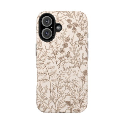 Coque iPhone Beige Botanical | Floral