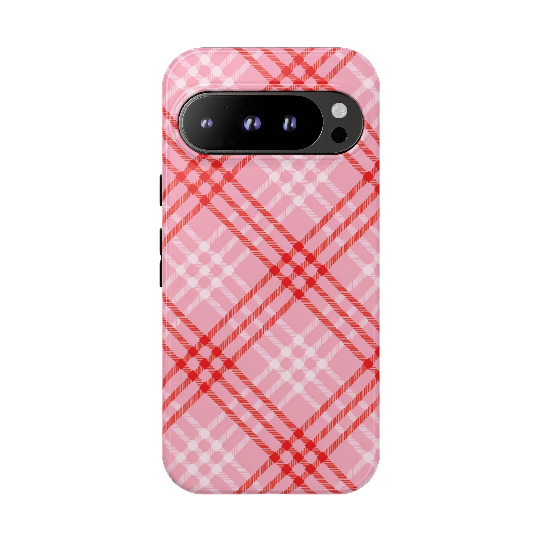 Chanelle Pink Plaid Pixel Case