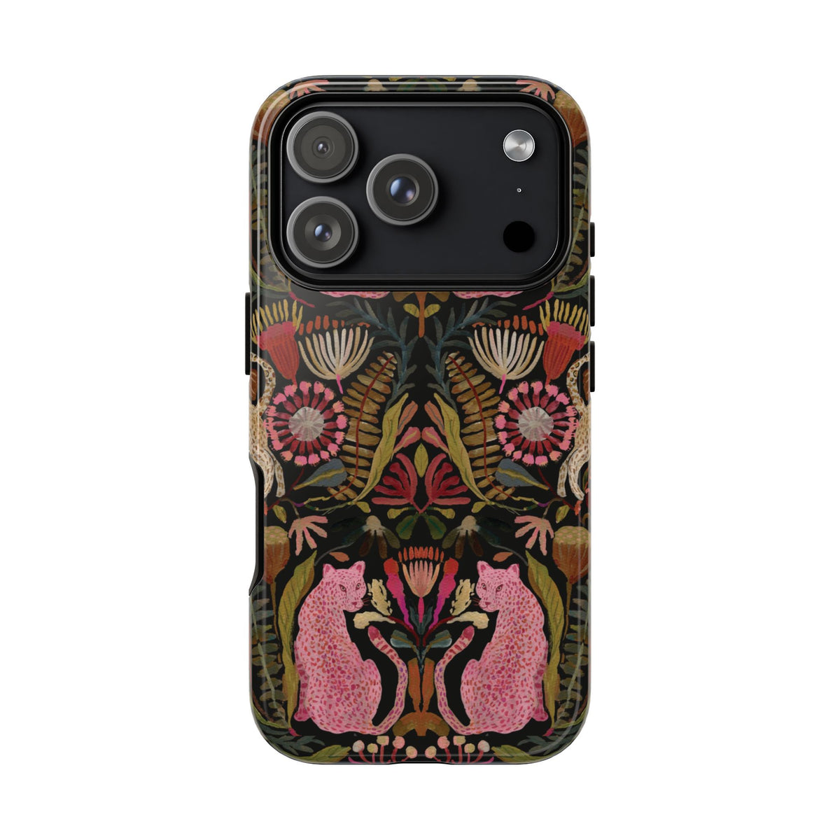 Leopard Botanical | Pink Leopard & Floral iPhone Case