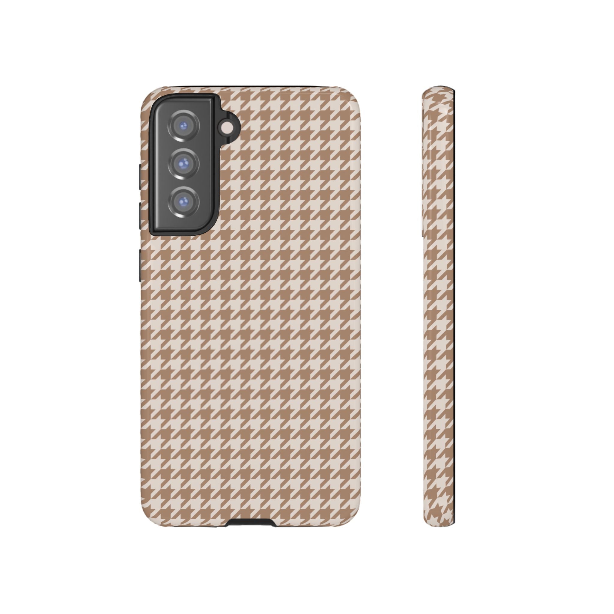 Checked In | Beige Gingham Galaxy Case