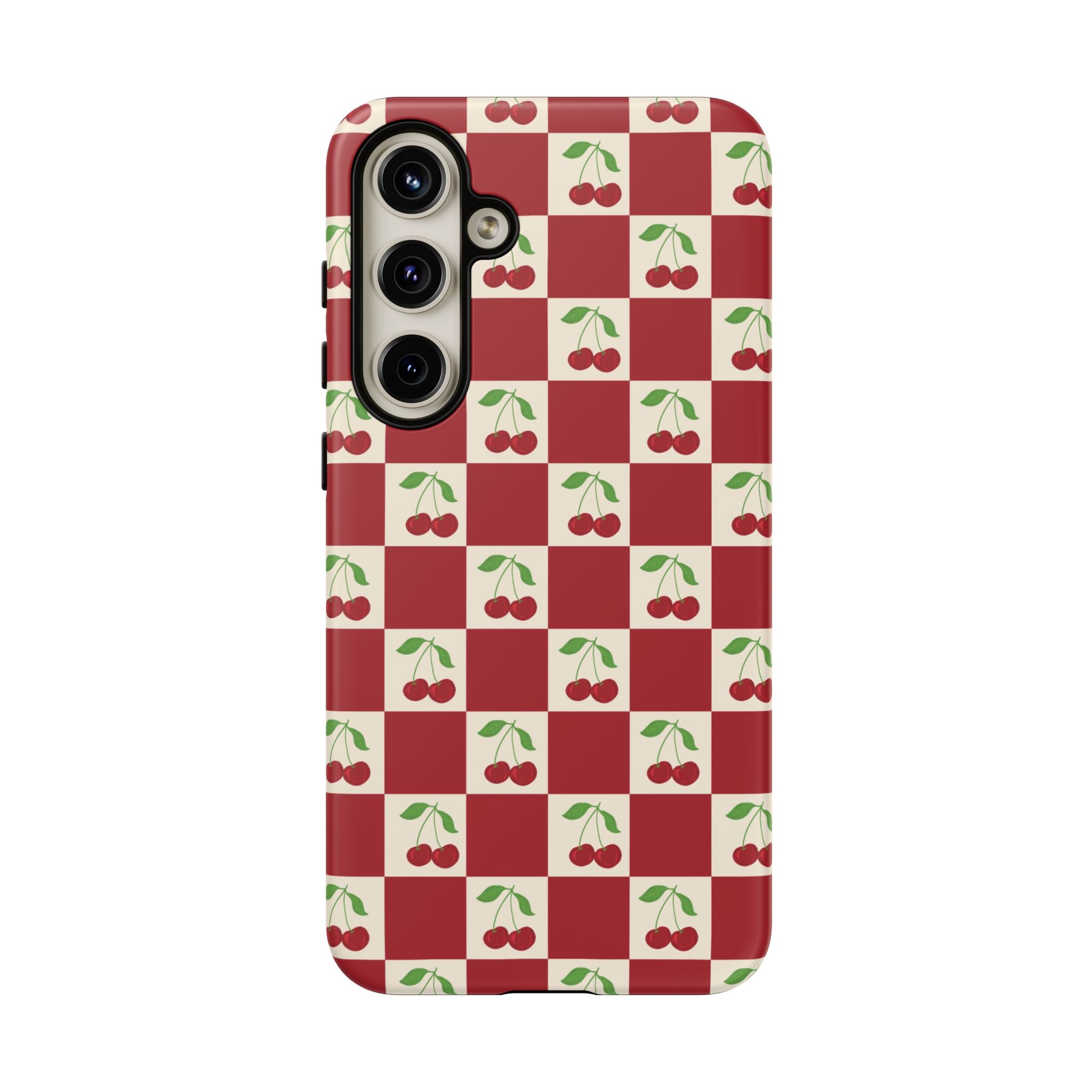 Cherry Check Phone Case