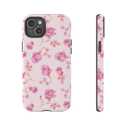 Coque iPhone à motif floral rose | Coquette