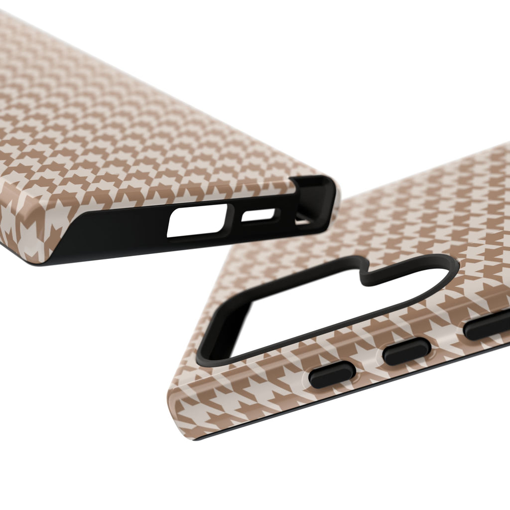 Checked In | Beige Gingham Galaxy Case