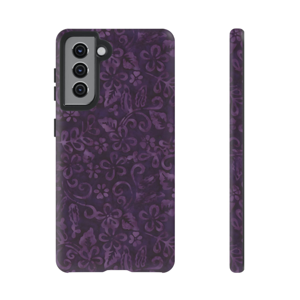 Dark Romance | Purple Batik Floral Galaxy Case