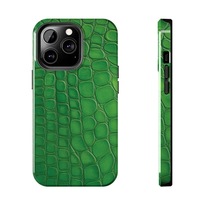 Glossy Croc | Green iPhone Case