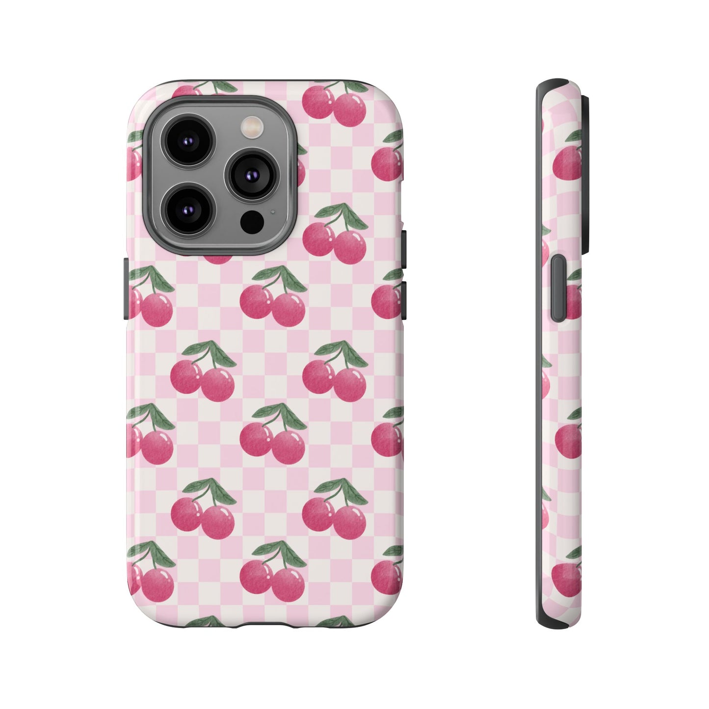 Cherry Check | Pink Y2K Vibe Case