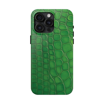 Glossy Croc | Green iPhone Case