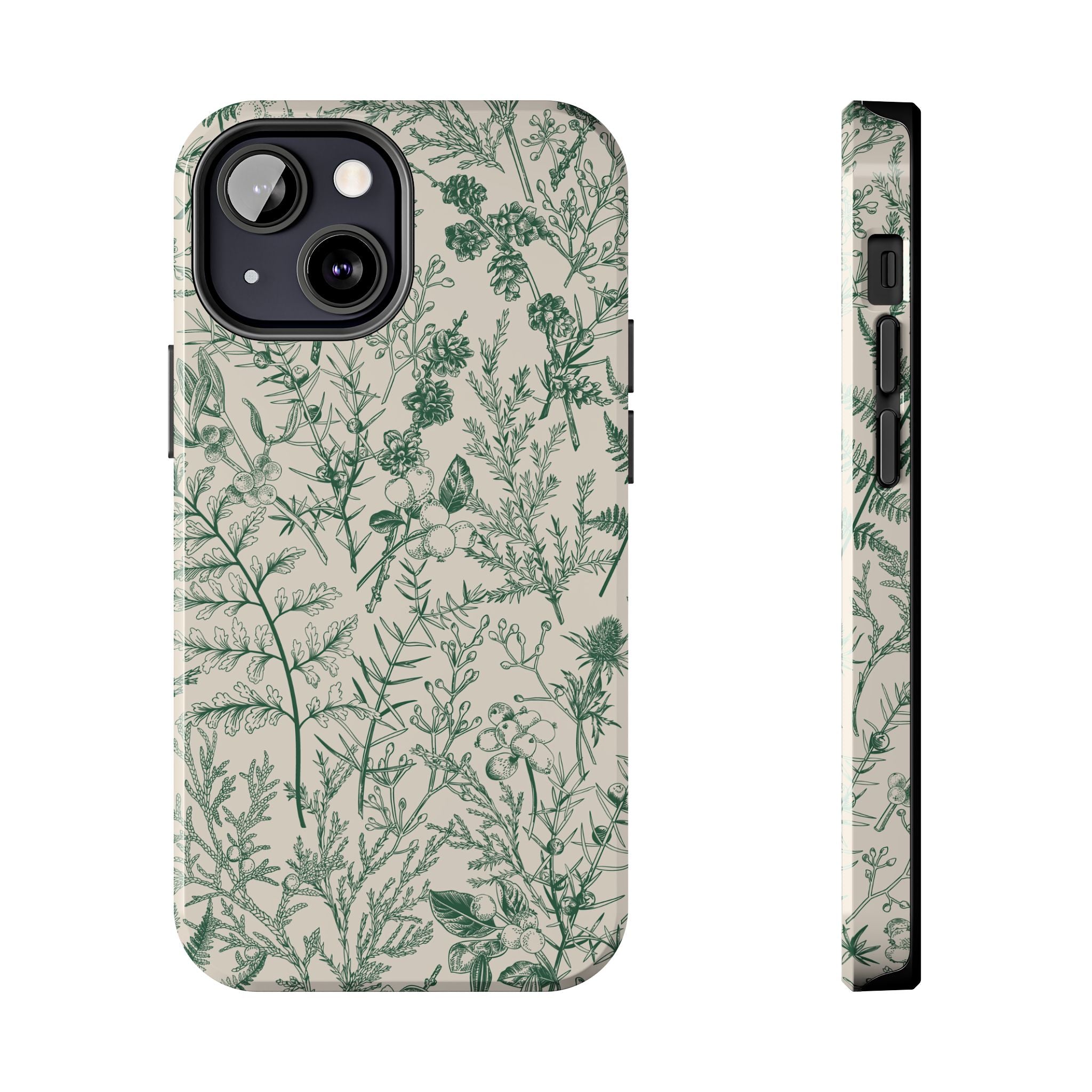 Sage Botanical Floral iPhone Case