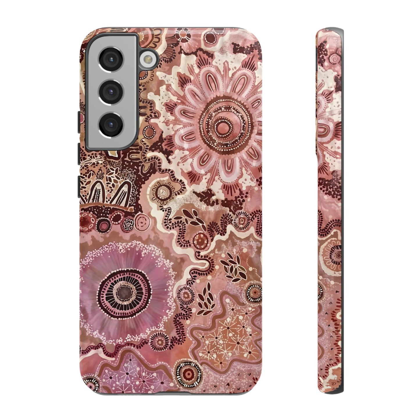 Estuche Galaxy con diseño floral ecléctico y artístico