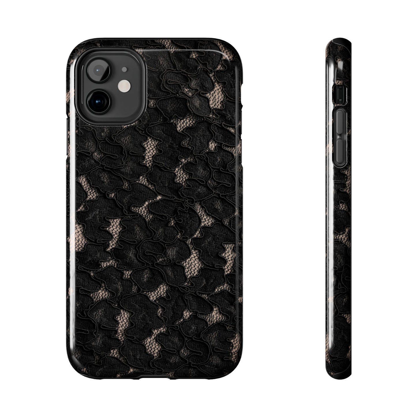 Funda para iPhone de encaje negro | Medianoche