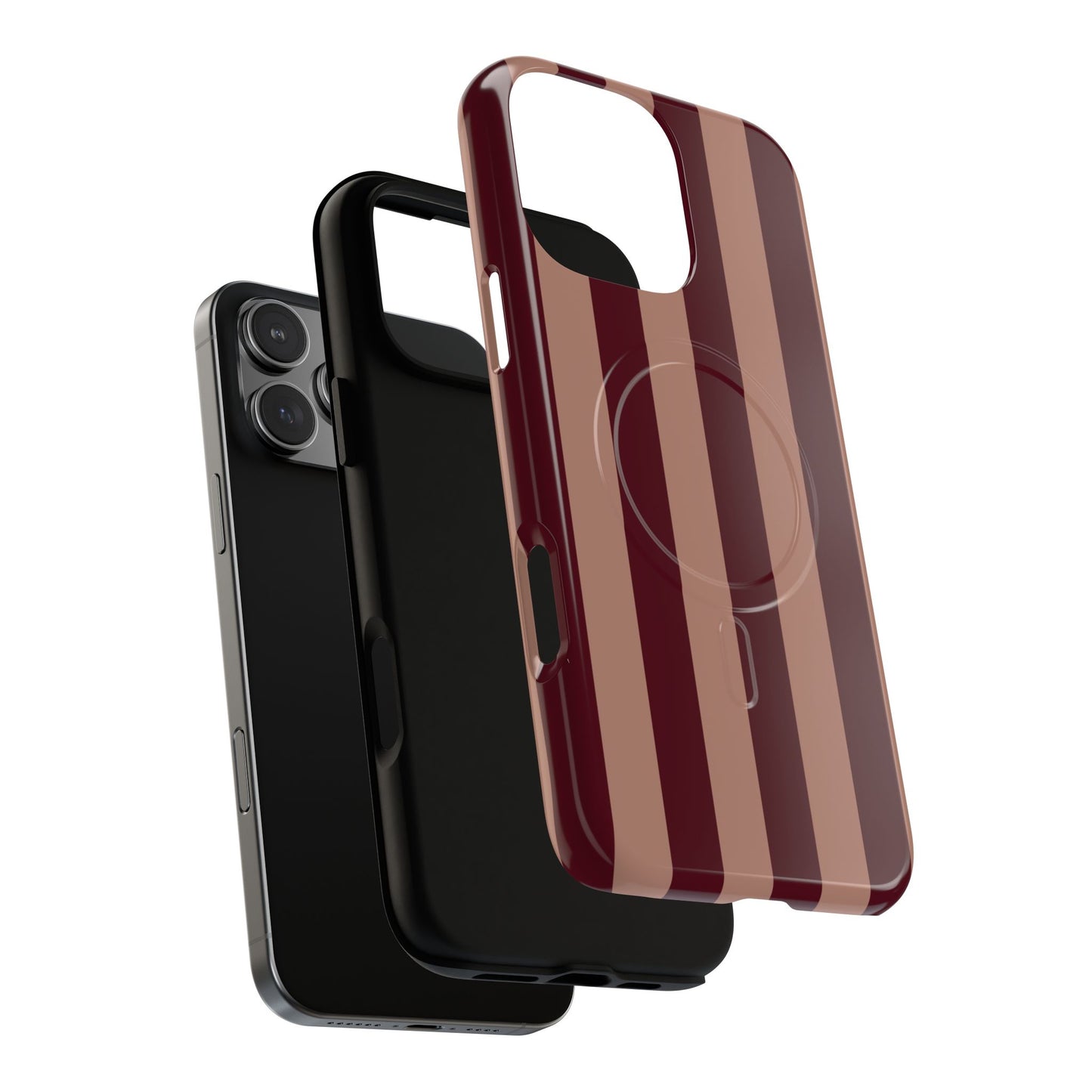 Tribeca | Burgundy Stripe MagSafe Case