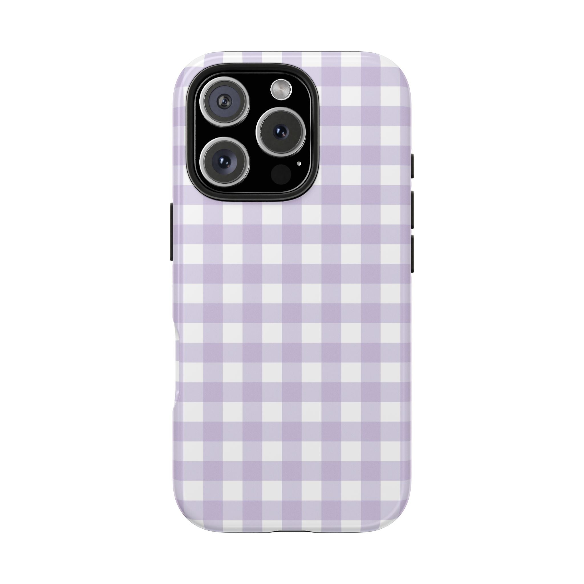 Purple Plaid Gingham Check iPhone Case