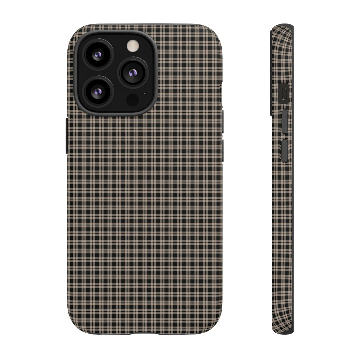 Boyfriend Flannel | Neutral Plaid iPhone Case