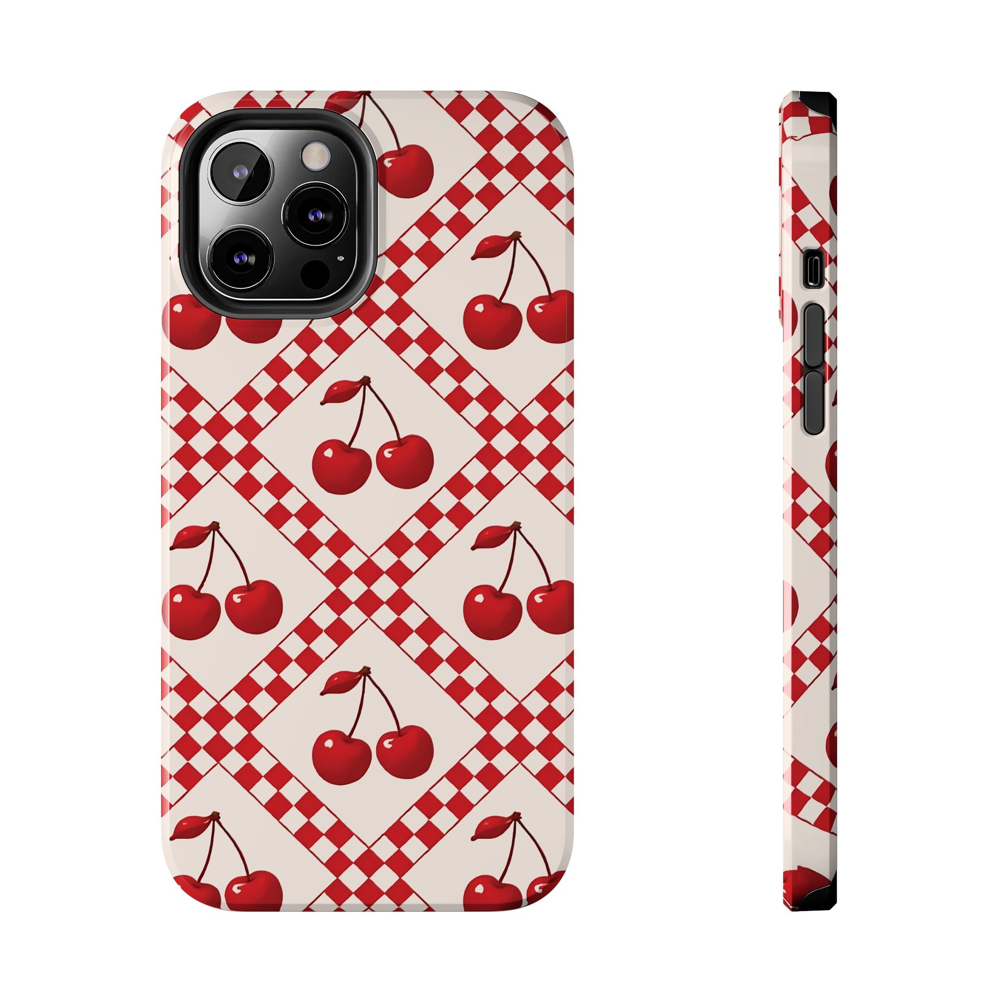 Cherry Check iPhone Case