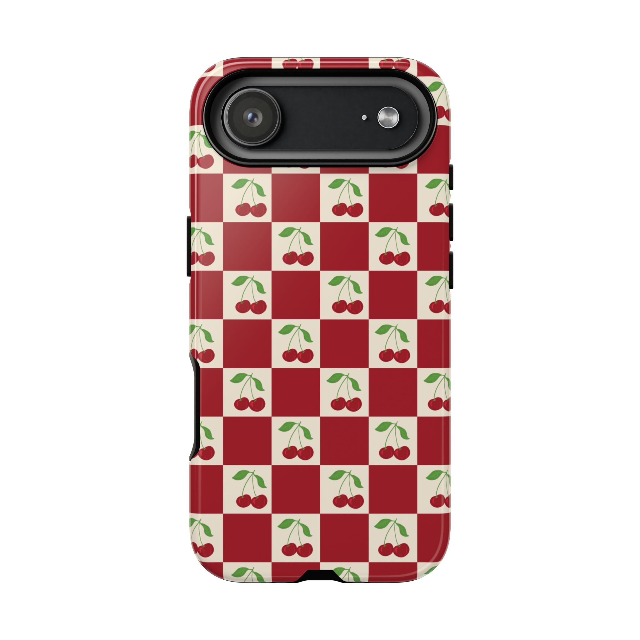 Cherry Check Phone Case