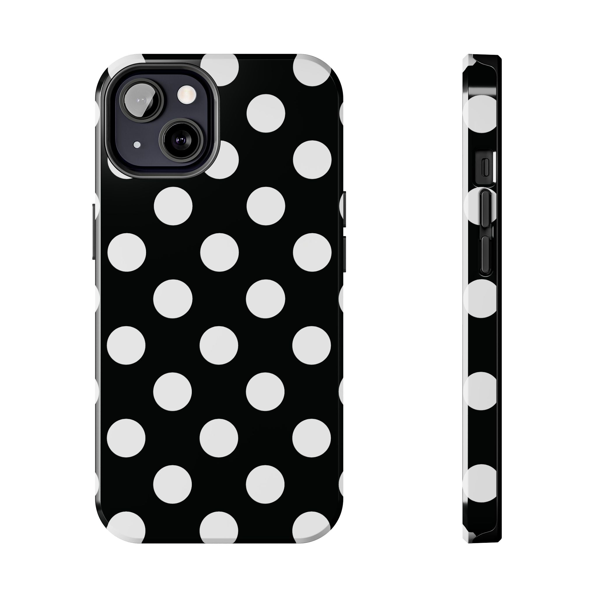 Polka Dots Black & White iPhone Case