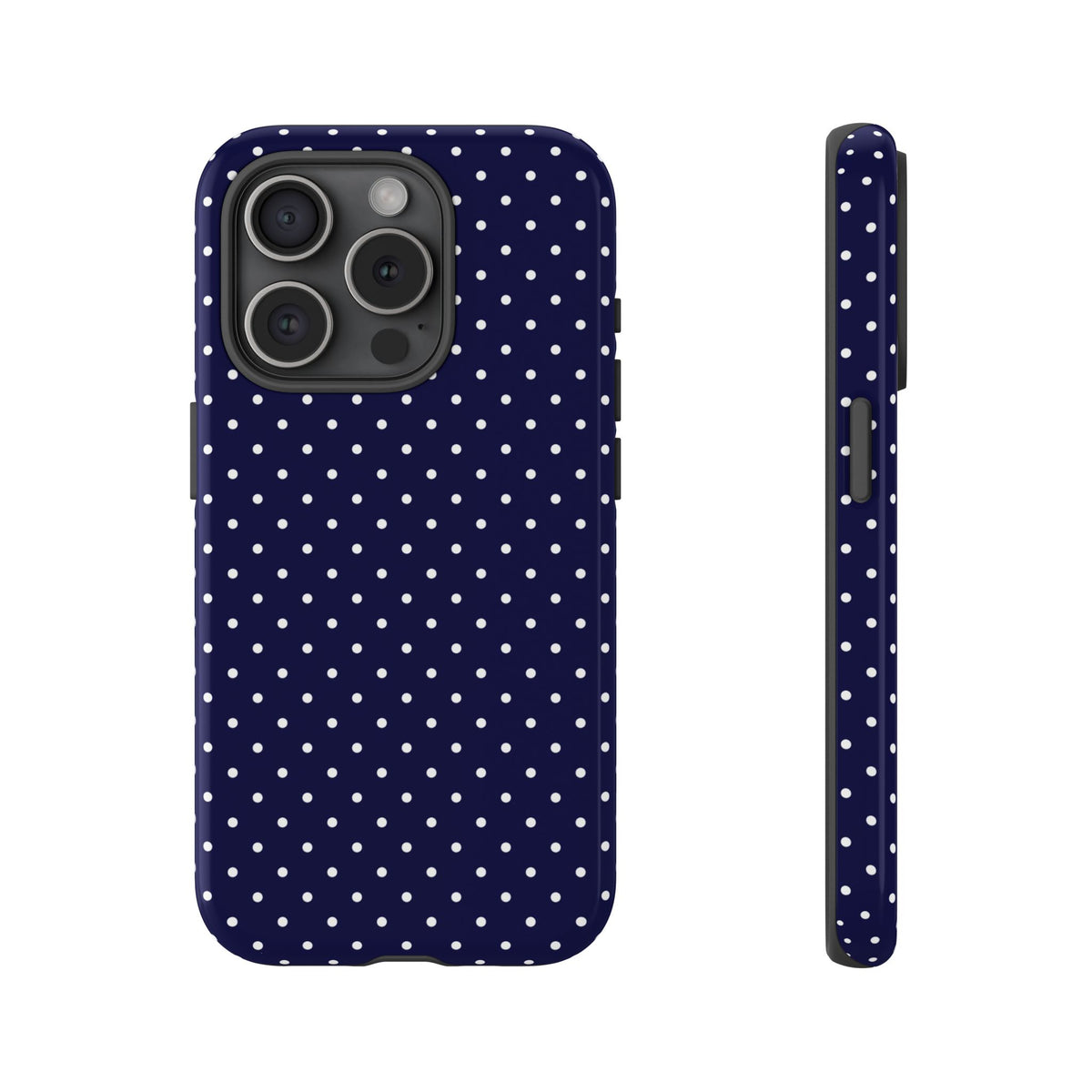 Dotty Chic | Navy Polka Dot iPhone Case
