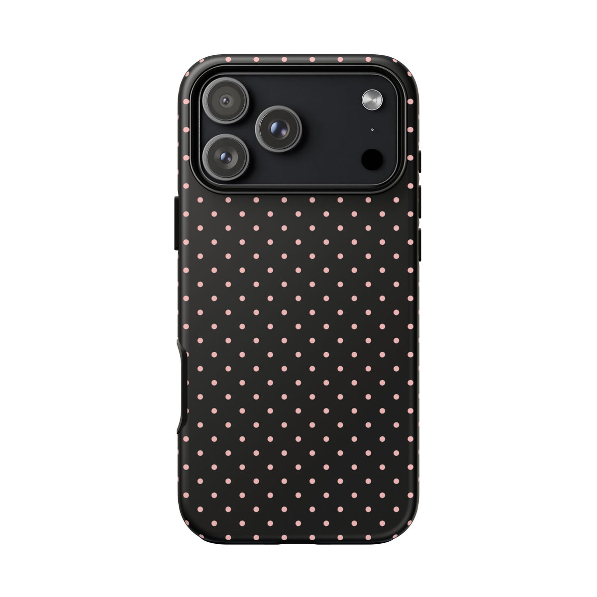 Polka Flirt | Pink & Black Polka Dot iPhone Case