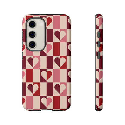 Funda Galaxy con corazones geométricos Devoted