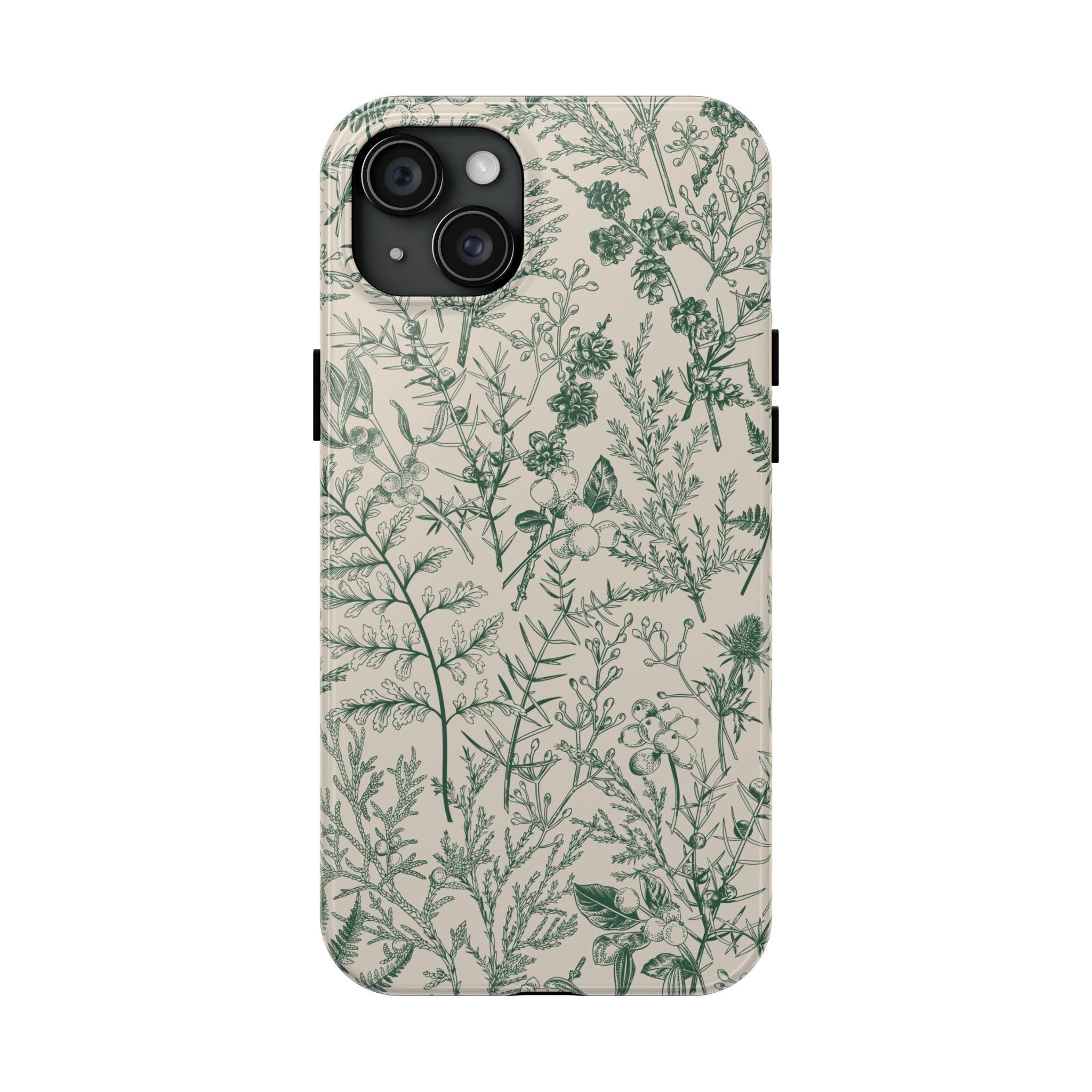 Sage Botanical Floral iPhone Case
