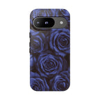 Blue Mood Rose Pixel Case