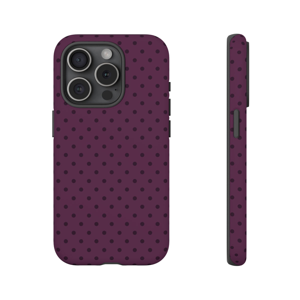 Plum Mood | Polka Dot iPhone Case