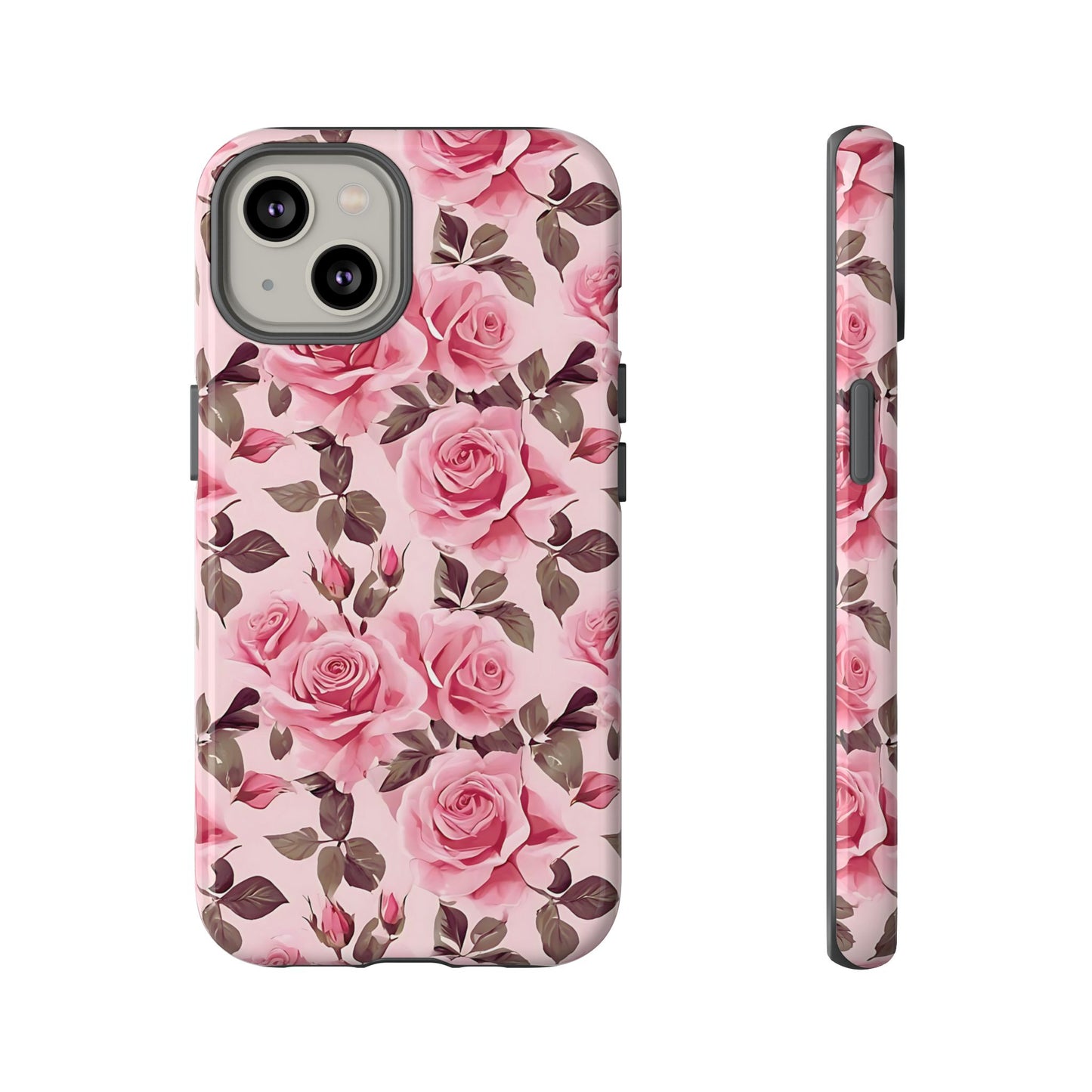 Funda para iPhone con diseño de rosas románticas y flores rosas