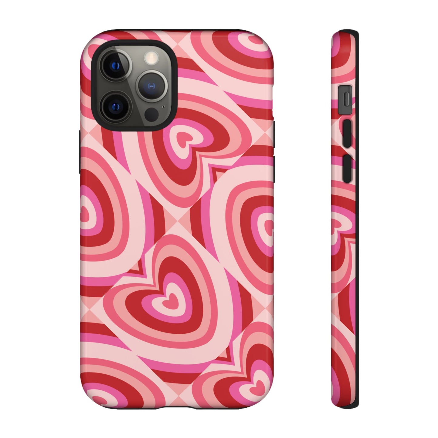 Hearts Squared | Pink Retro Heart Case