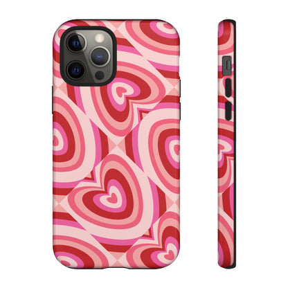 Hearts Squared | Pink Retro Heart Case