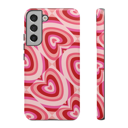 Hearts Squared | Pink Retro Heart Case