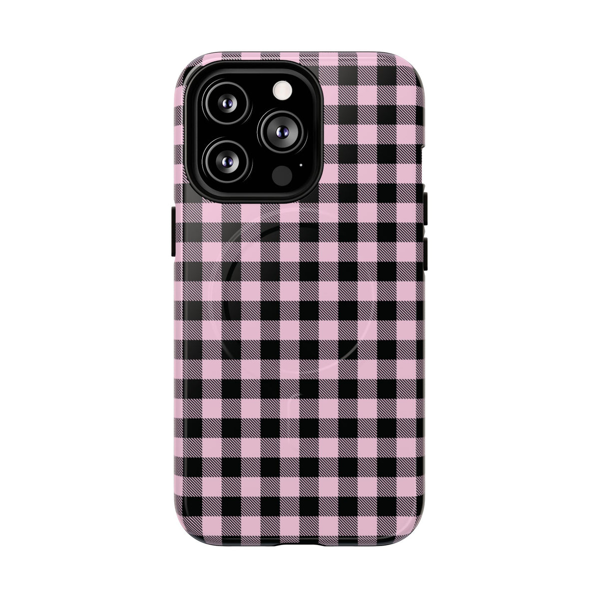 Pink Punk | Pink & Black Check MagSafe Case