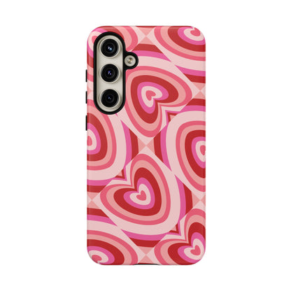 Hearts Squared | Pink Retro Heart Case