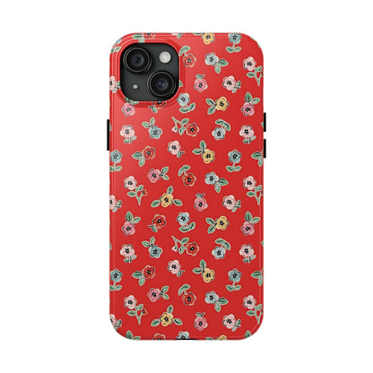 Tiny Blooms | Red Floral iPhone Case