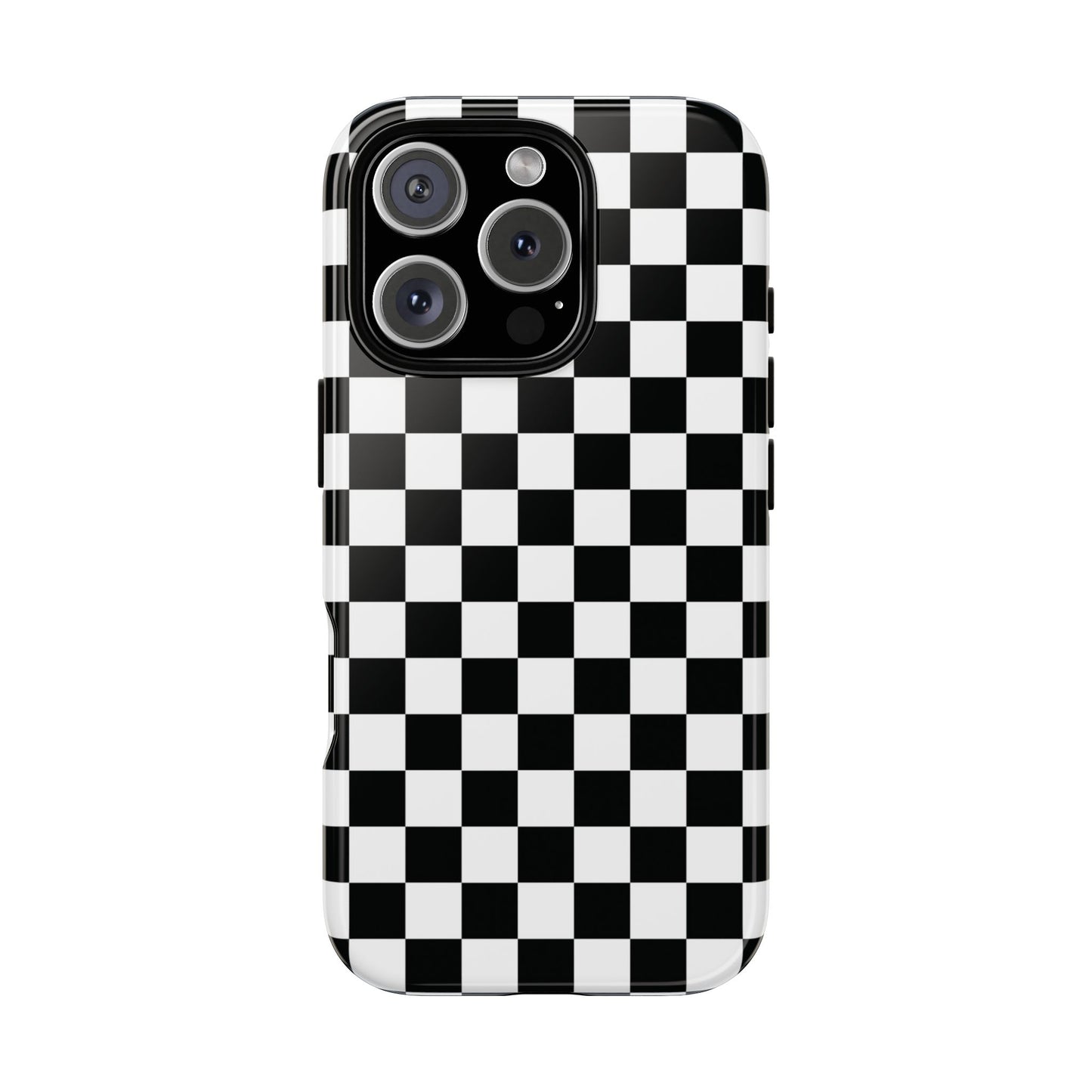 Funda para iPhone con diseño de cuadros en blanco y negro de Skater Girl