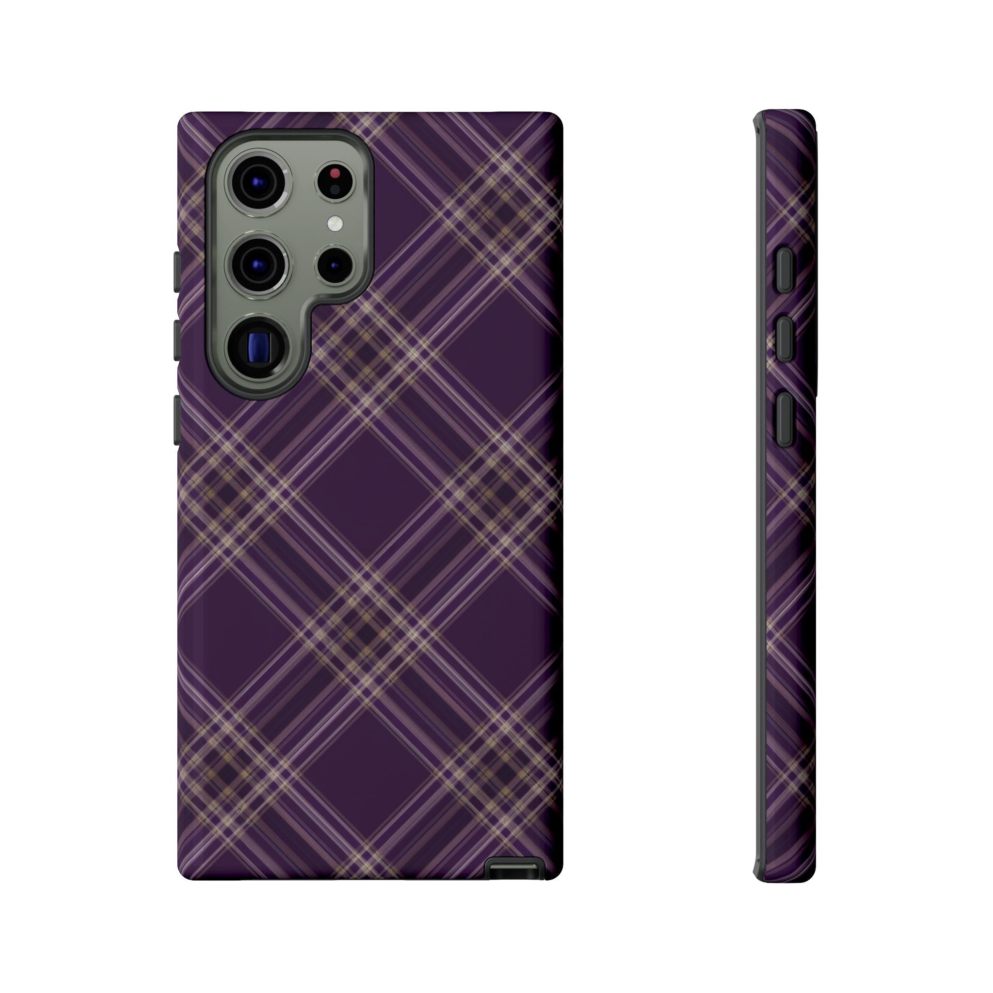 Plum Plaid Galaxy Case