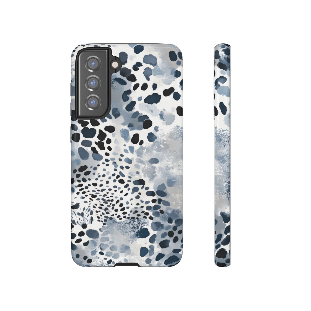 Spotted in Blue | Abstract Animal Print Galaxy Case