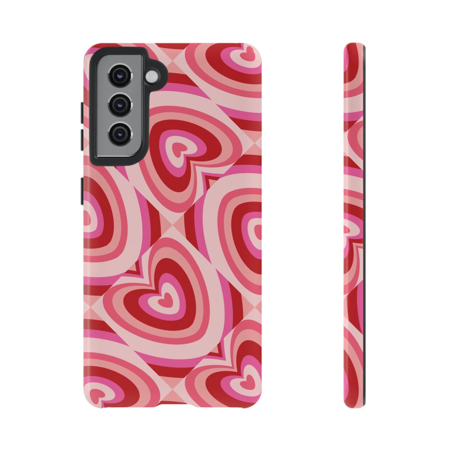 Hearts Squared | Pink Retro Heart Case