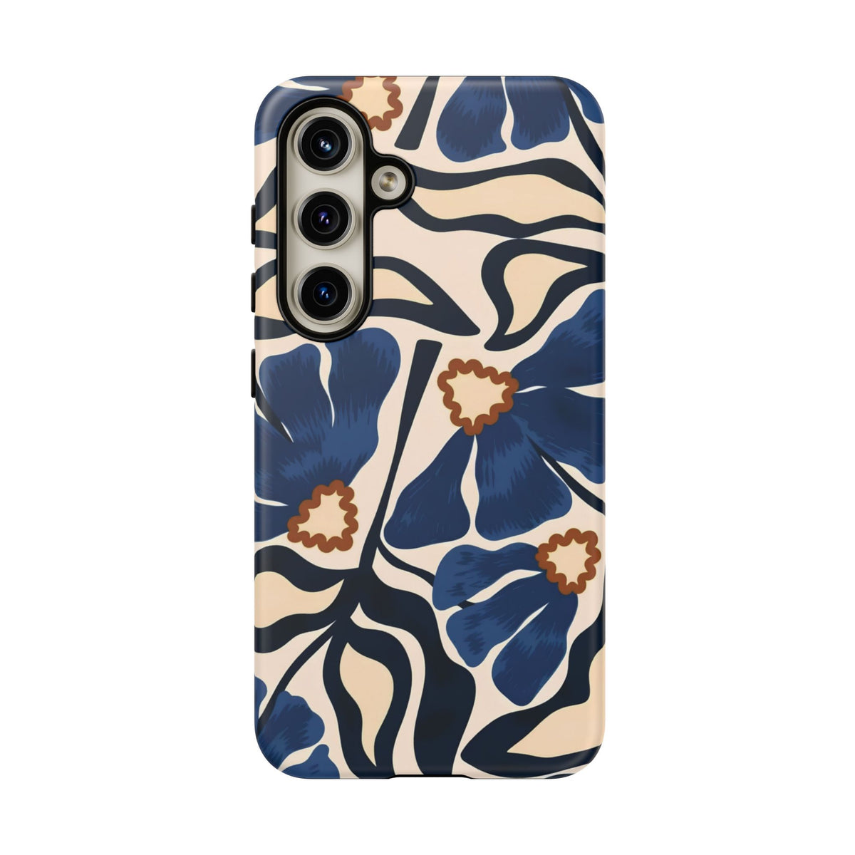Blue Note | Abstract Blue Floral Samsung Galaxy Case