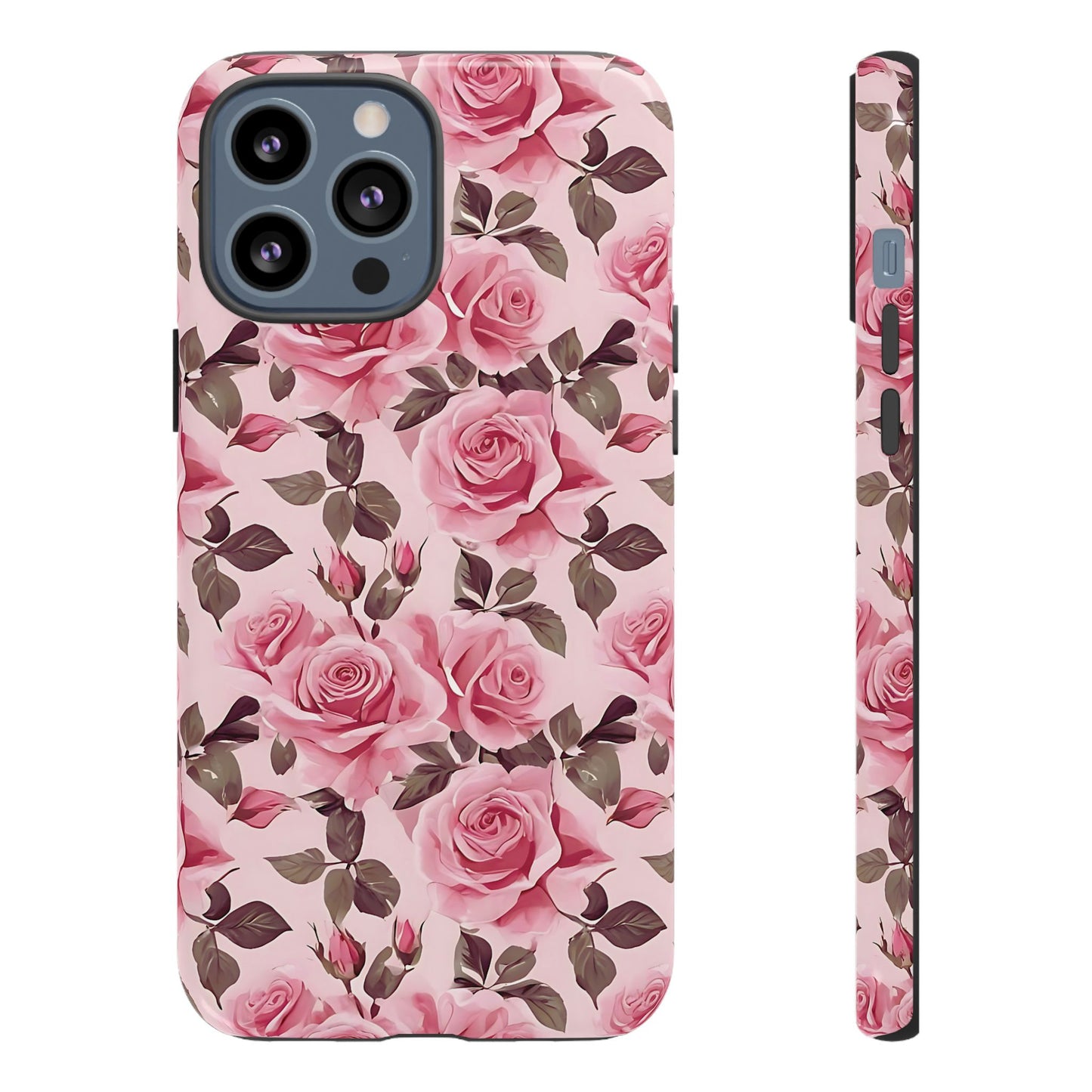 Funda para iPhone con diseño de rosas románticas y flores rosas